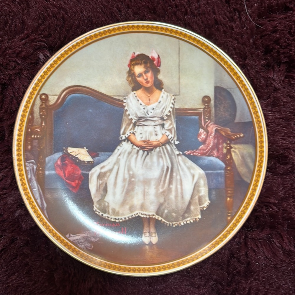 Waiting at the dance by Norman Rockwell plate